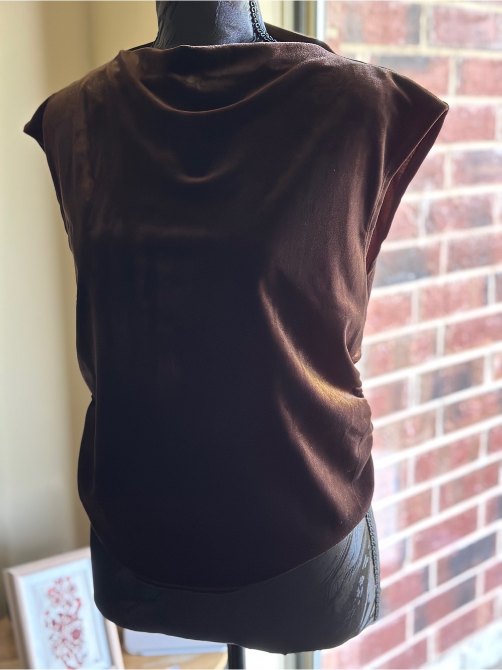 Velvet Heart Shimmery Brown Velvet Tank